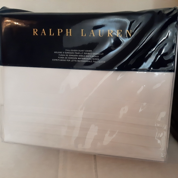 Ralph Lauren QUEEN Tuxedo Pleat Duvet Cover Only (no shams) - Picture 4 of 10